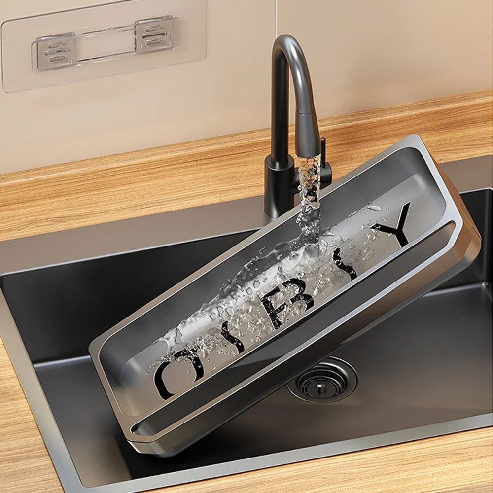 منظم حوض المطبخ مع درج تصريف ذكي